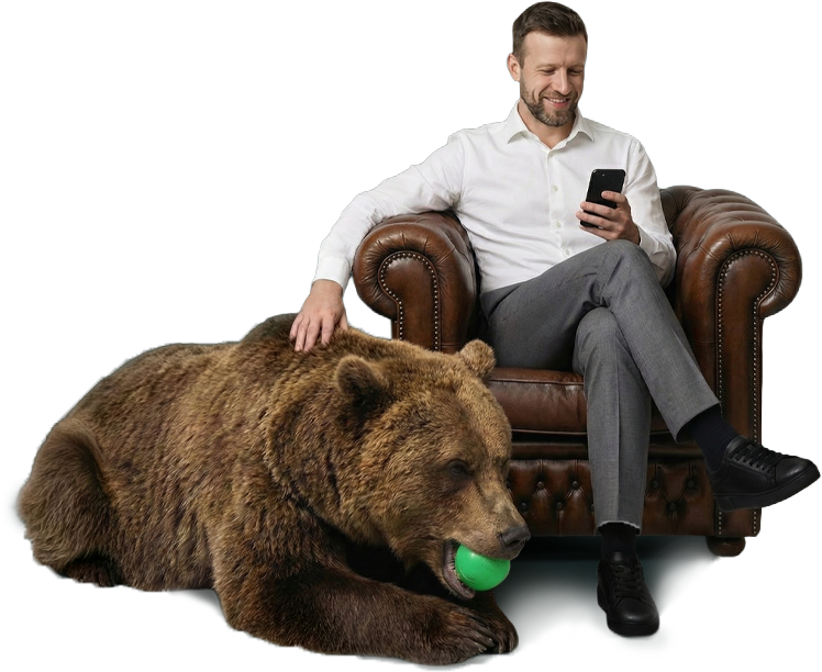 Investor with Bear